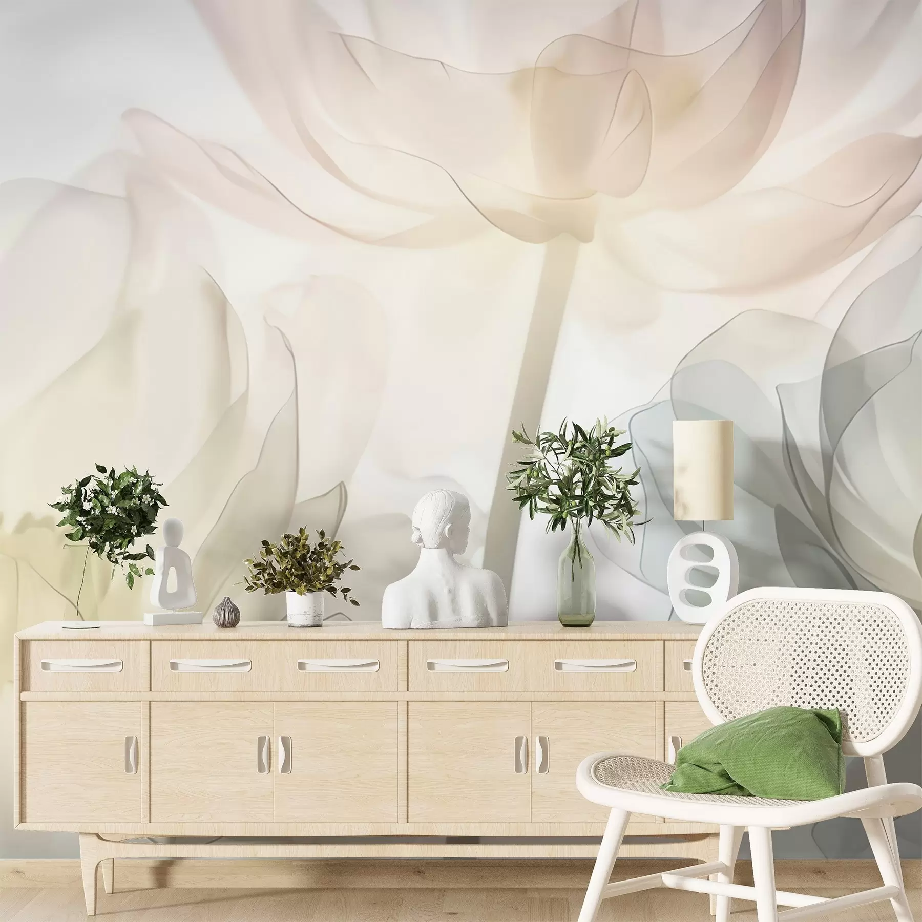 wall murals Large flowers w05030