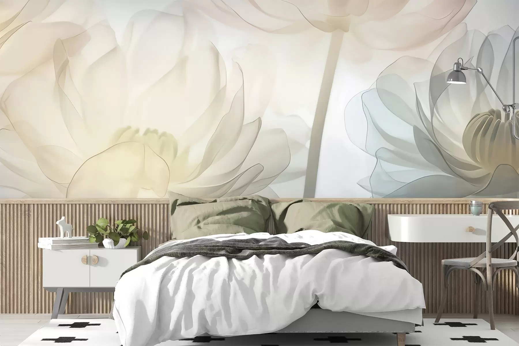 wall murals Large flowers w05030