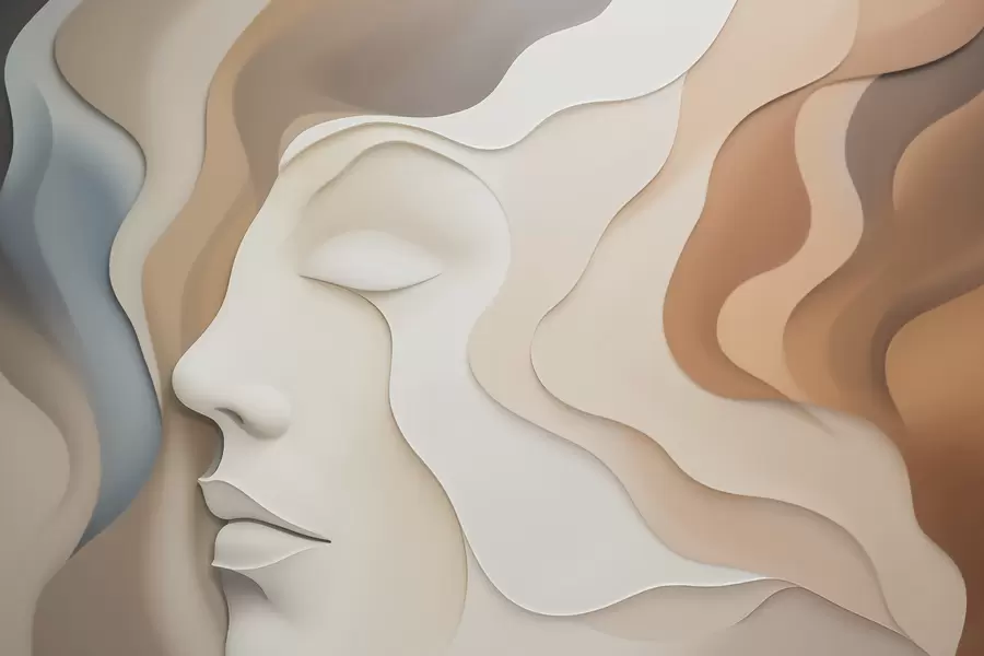 wall murals Abstract face w04869