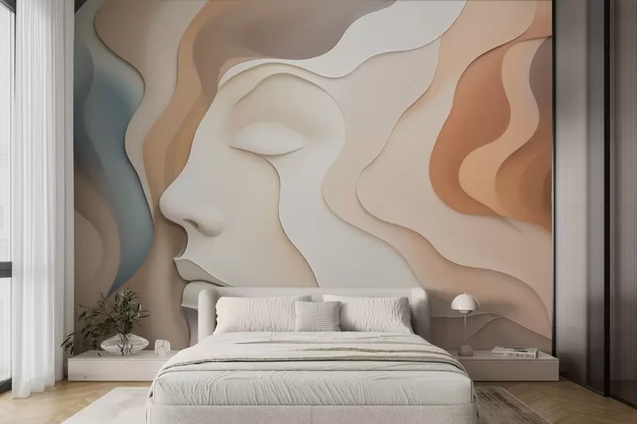 wall murals Abstract face w04869