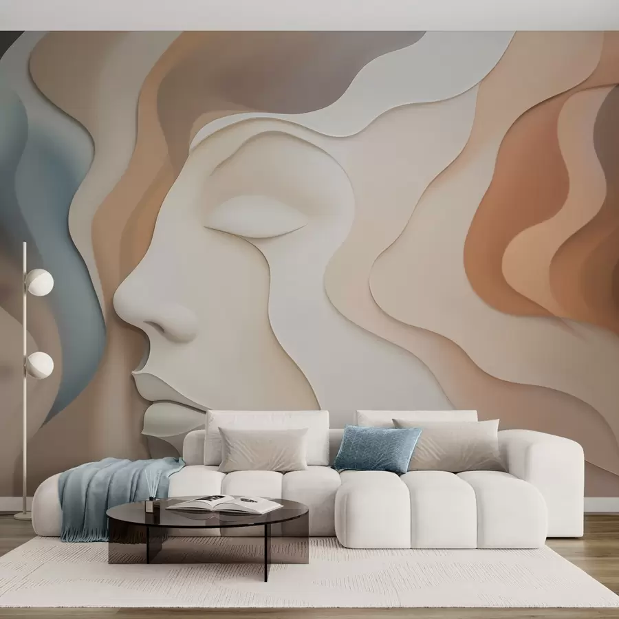 wall murals Abstract face w04869