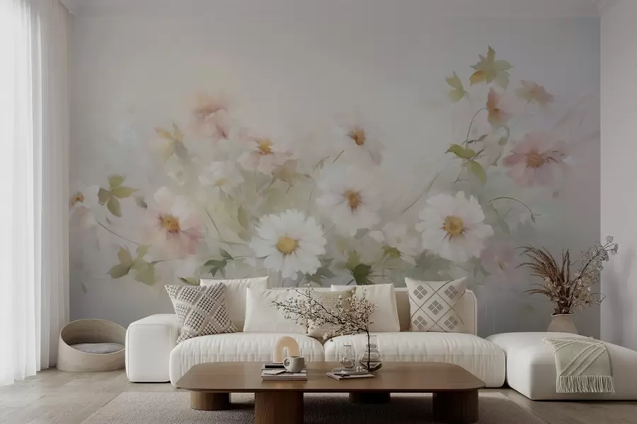 wall murals Delicate flowers imitation of painting w04906