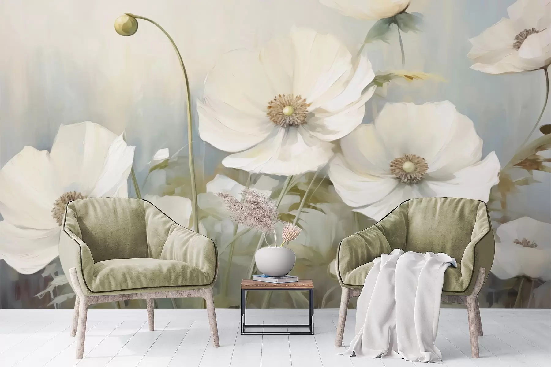 wall murals Poppies imitation painting w05025