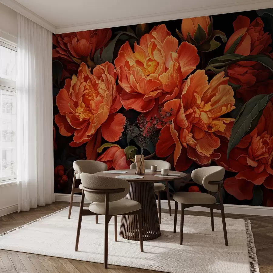 wall murals Warm Floral Evening w05044