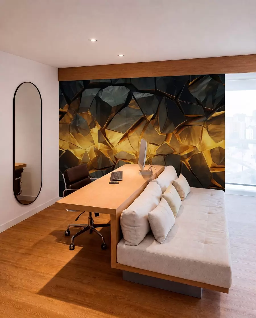 wall murals Amber Stone Fragments w05045