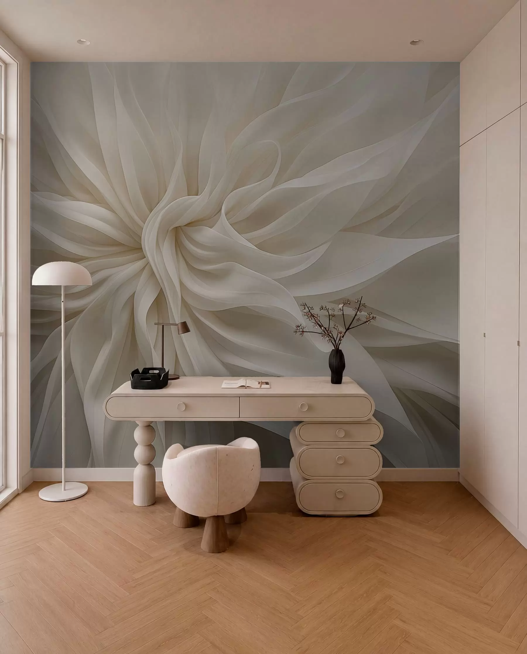 wall murals Silken Flower Swirl w05050