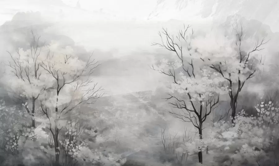 wall murals Light Breath of Trees w05054