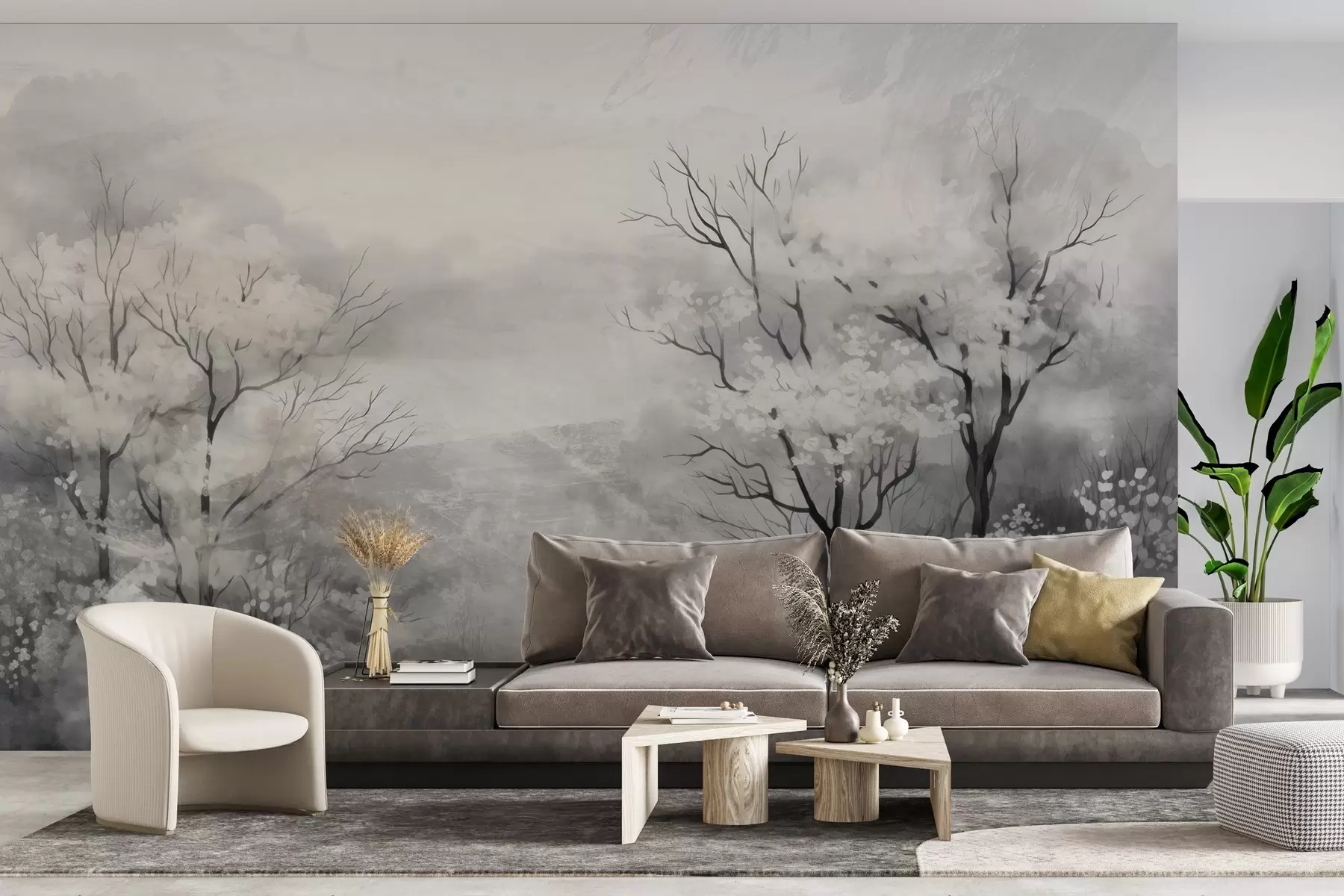 wall murals Light Breath of Trees w05054