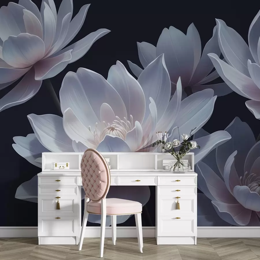 wall murals Moonlight Lotuses w05055