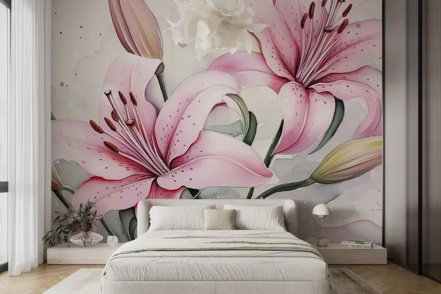 wall murals Lilies w04713
