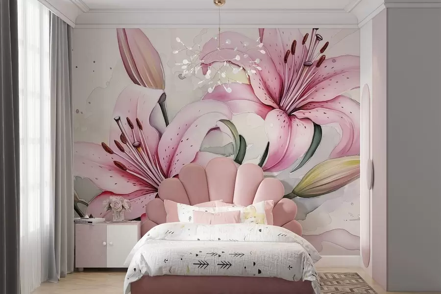 wall murals Lilies w04713