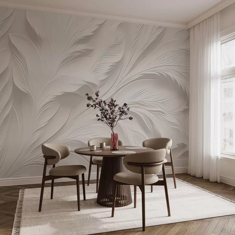 wall murals Abstract wavy shapes w04749