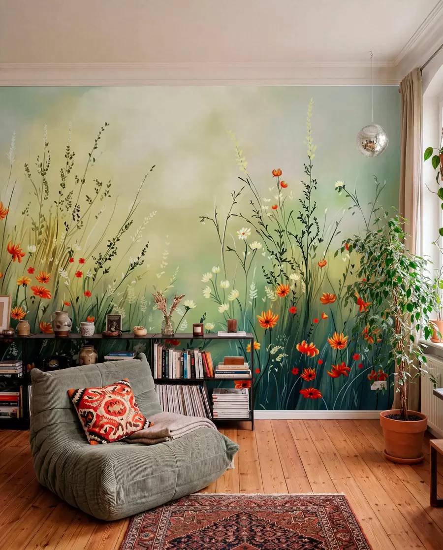 wall murals Meadow in the Sun w05015