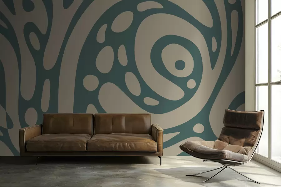 wall murals Abstract pattern with flowing organic shapes w05071