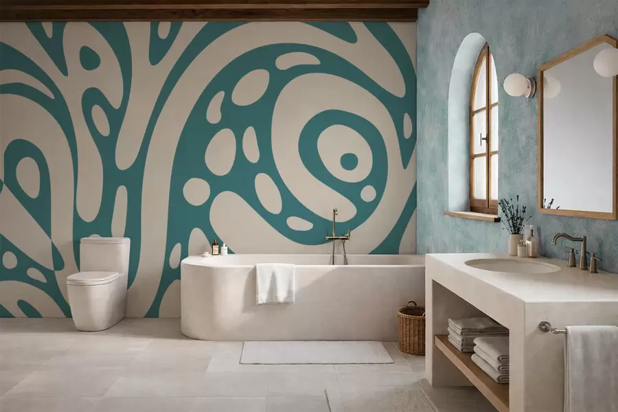 wall murals Abstract pattern with flowing organic shapes w05071