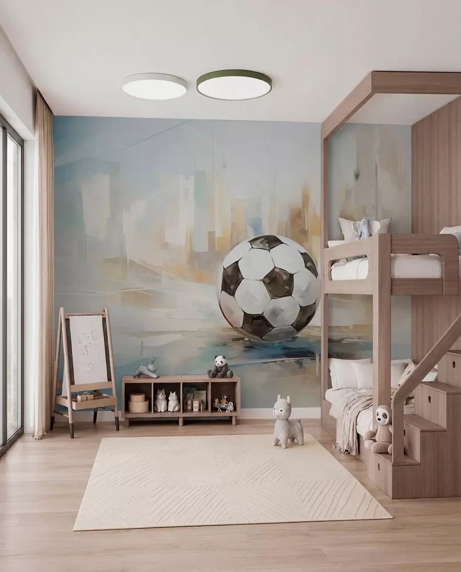 wall murals Football in Painted Light w05102