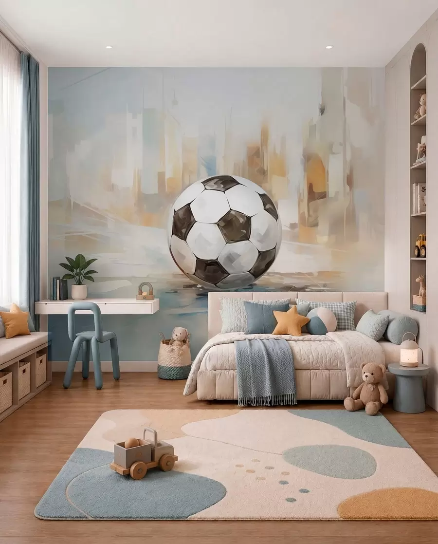 wall murals Football in Painted Light w05102