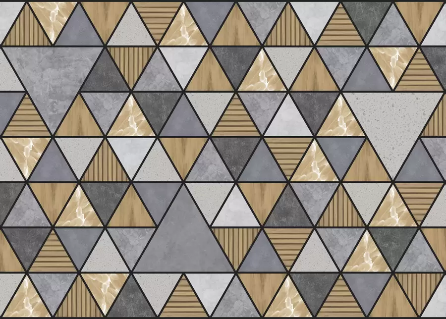 wall murals Triangle ornament with neutral and warm colors w05096v1