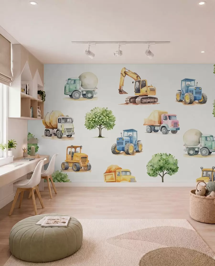 wall murals Little Construction Crew w05139