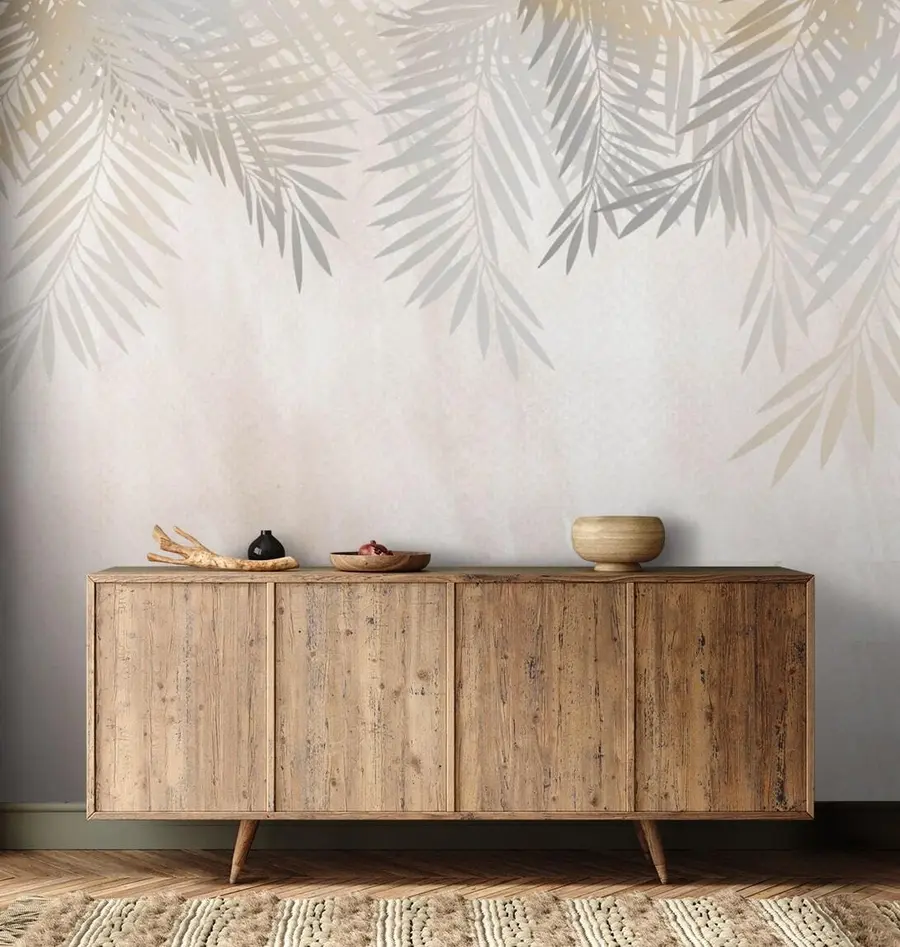 wall murals Leaves and warmth of the sun u71457