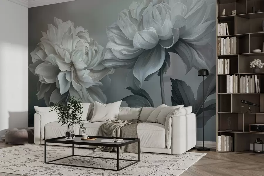 wall murals Morning mist in flowers w05053