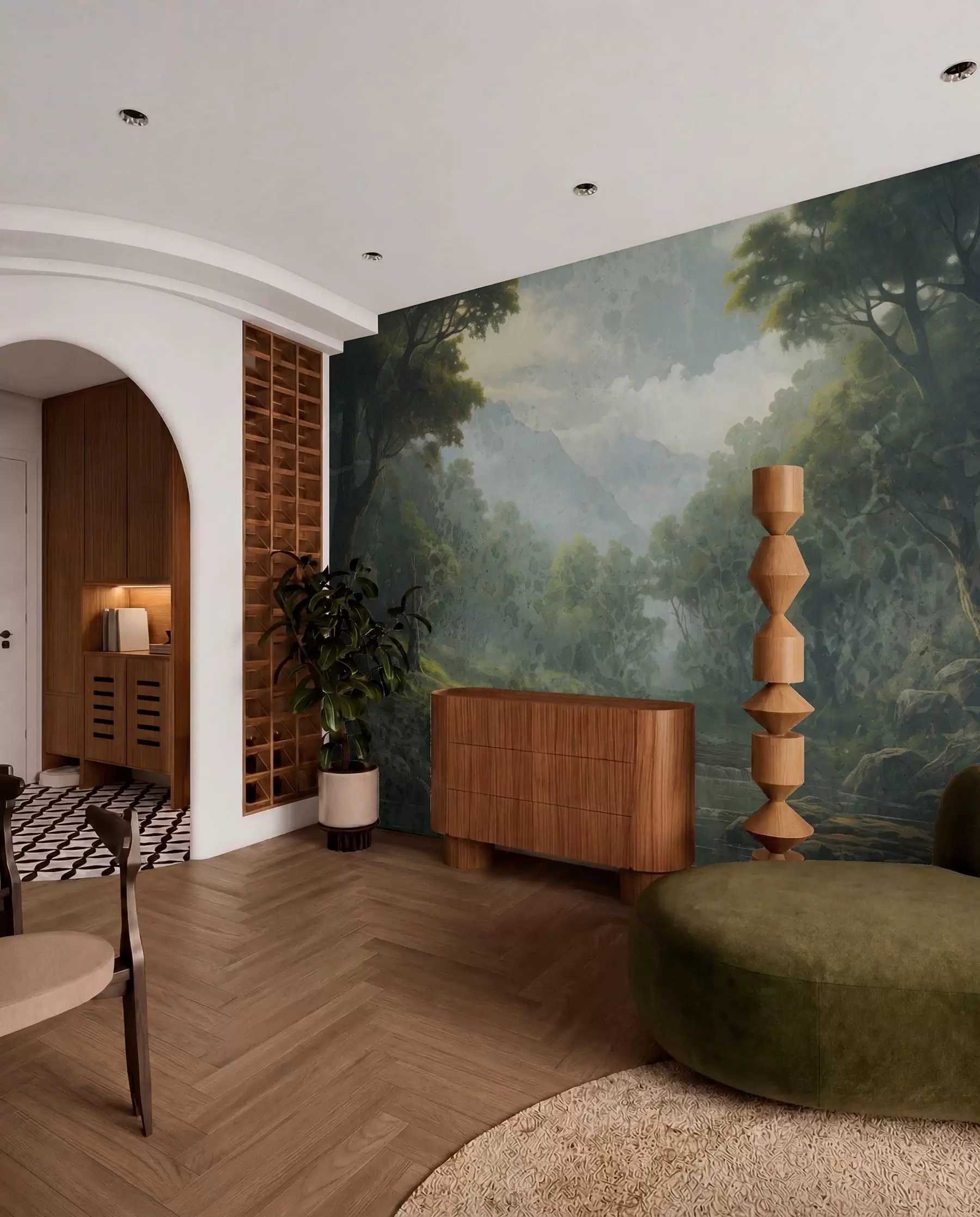 wall murals Forest silence w05171