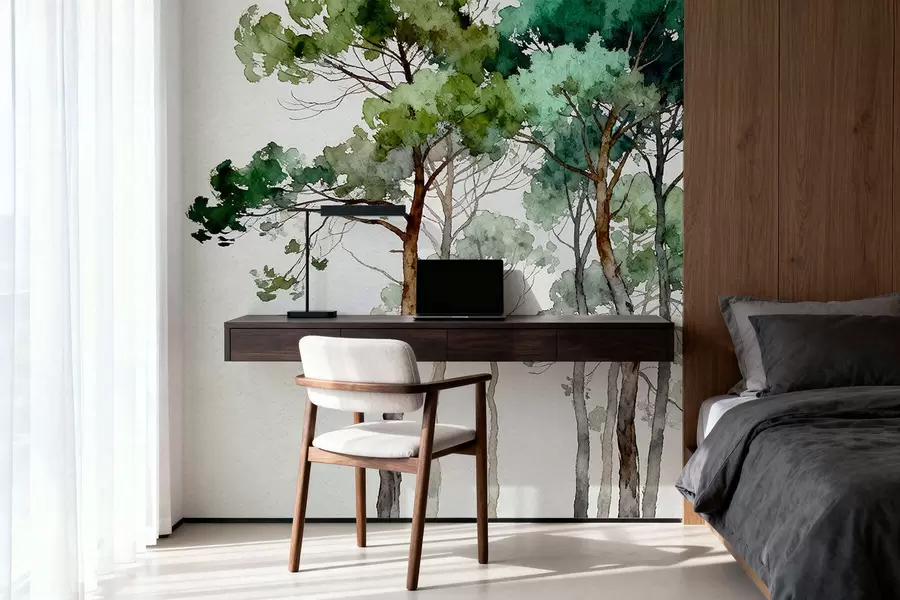 wall murals Painted pines w05173