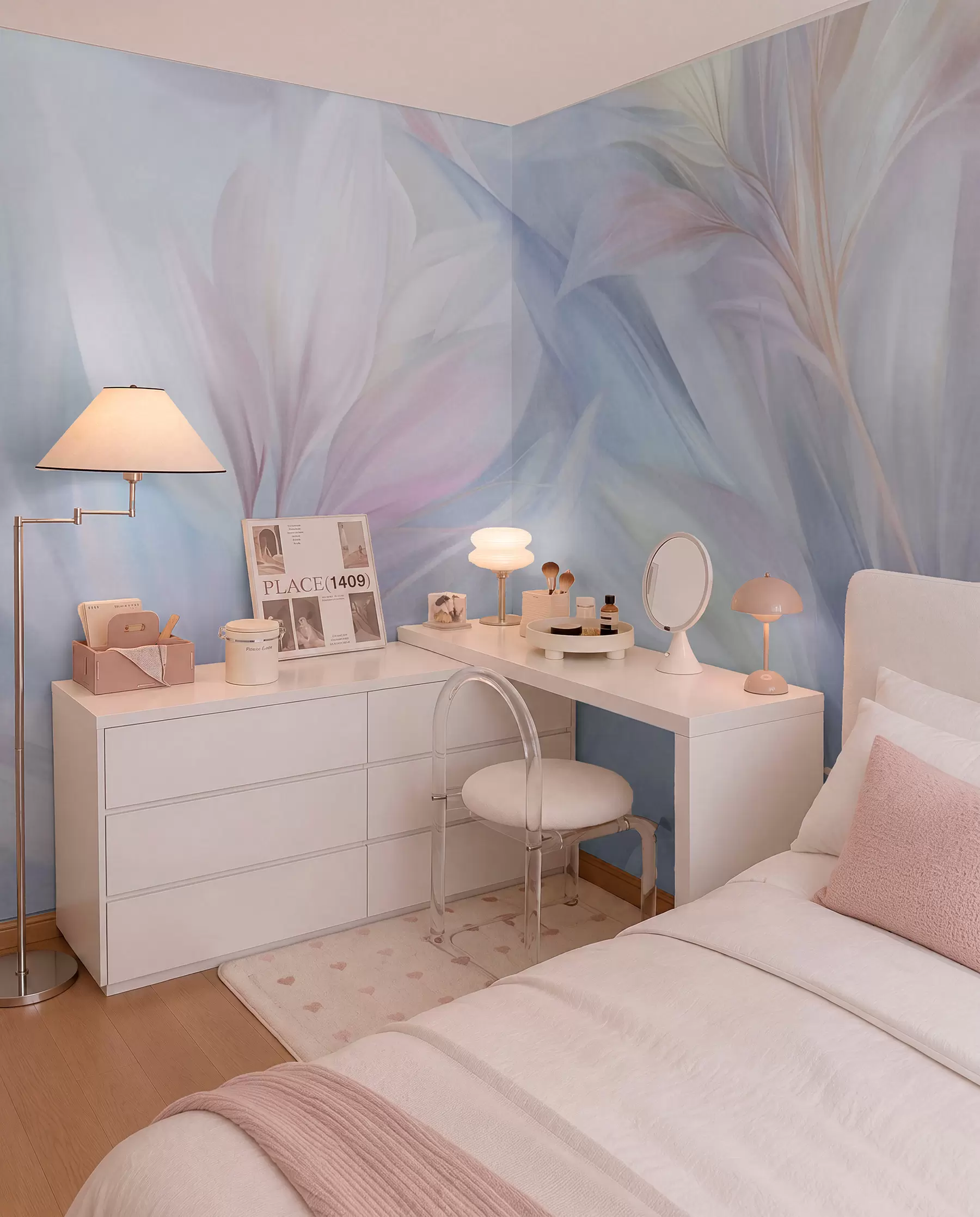 wall murals Pastel Feathers w09634