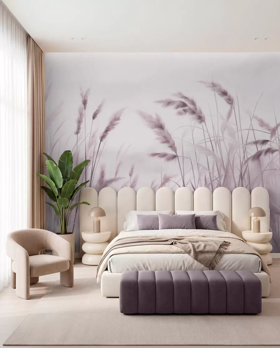 wall murals Grasses in Heather Haze w09648v2