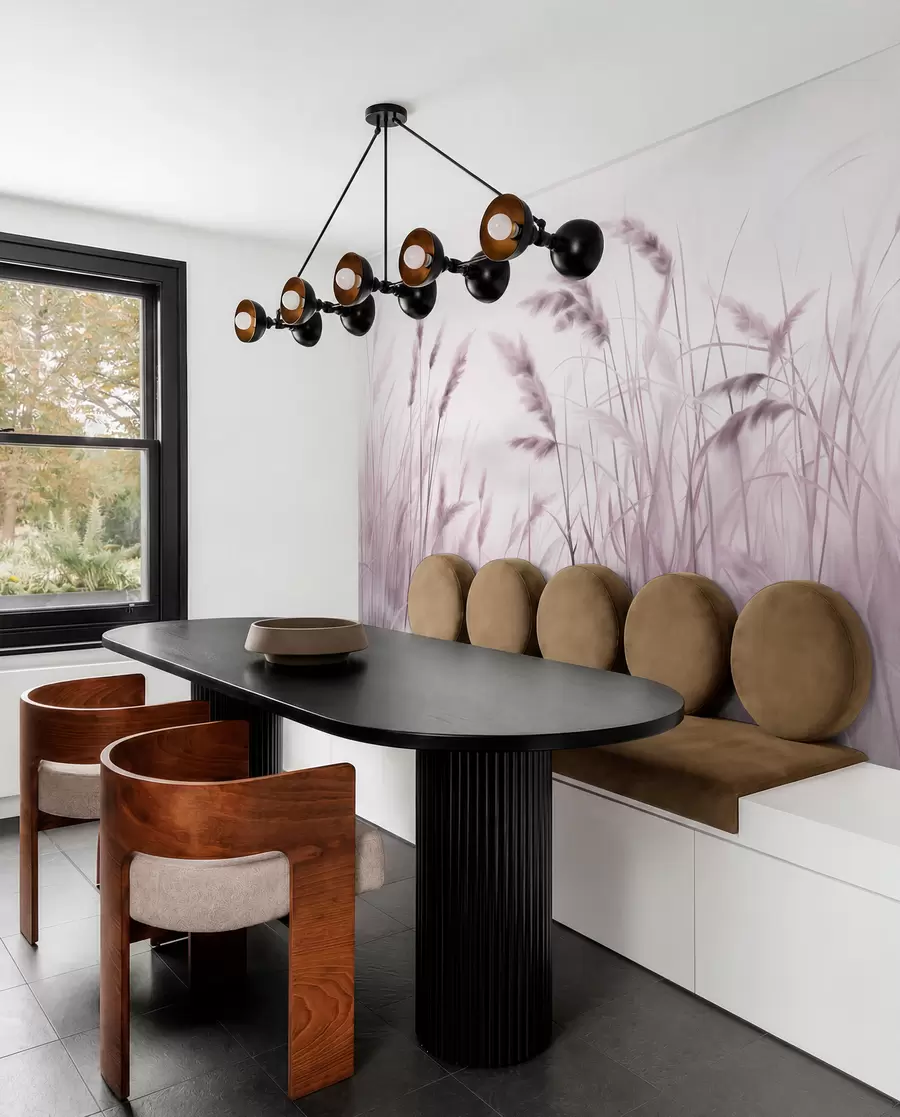 wall murals Grasses in Heather Haze w09648v2