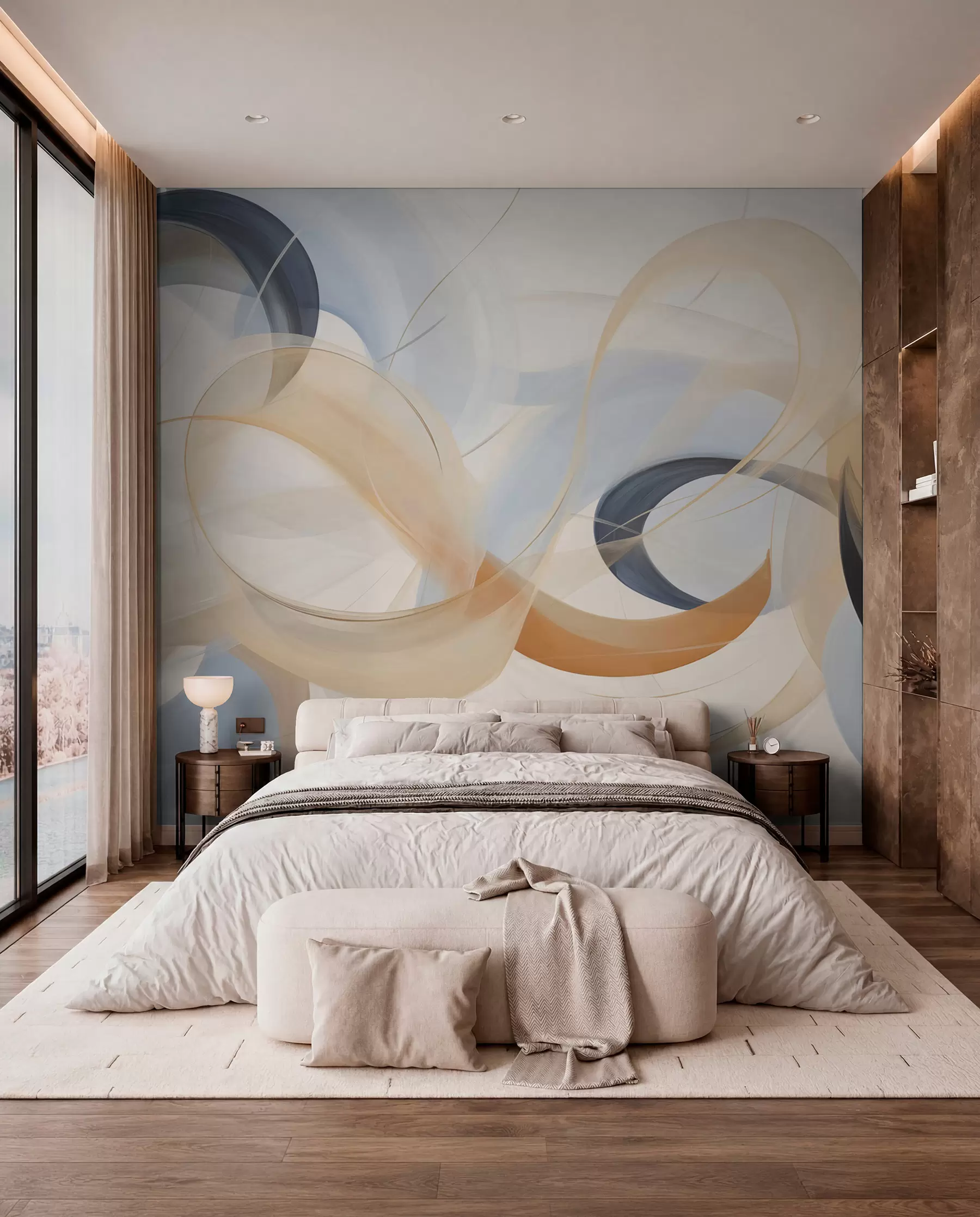 wall murals Ribbon Dance w05204