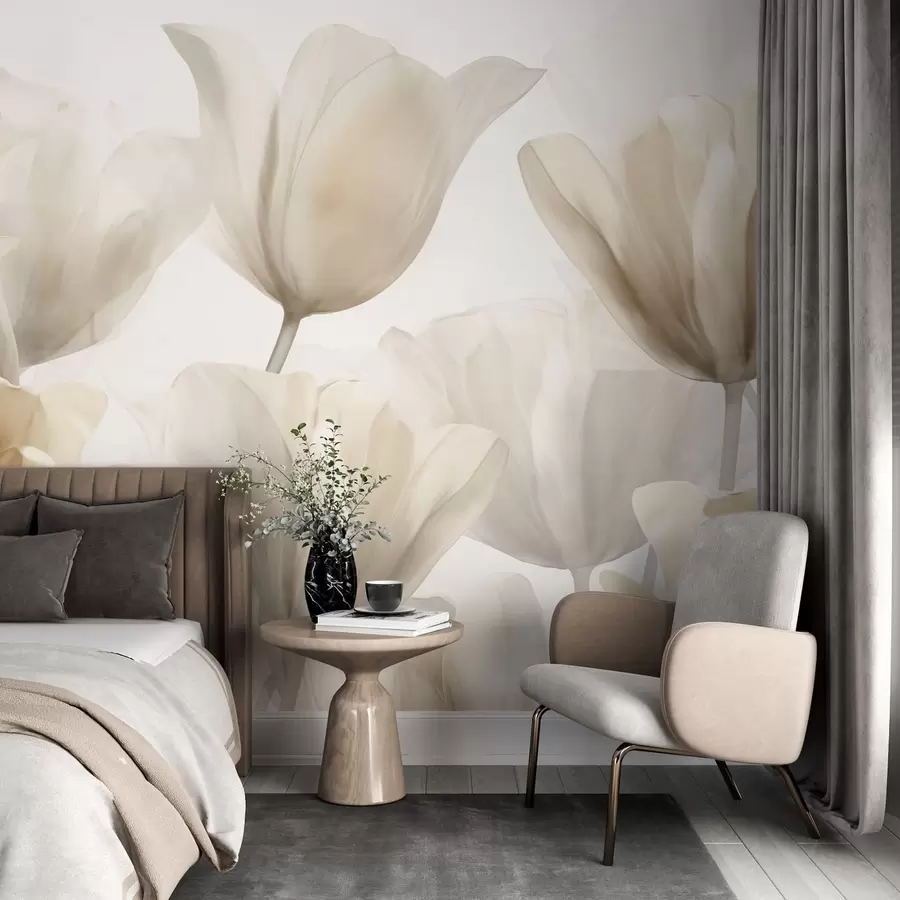 wall murals Delicate tulips w09699