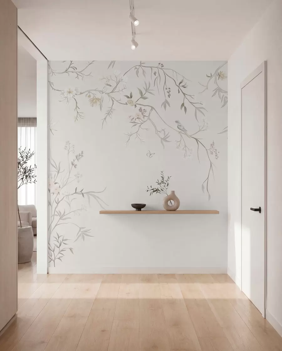 wall murals Birds on Delicate Boughs w05127