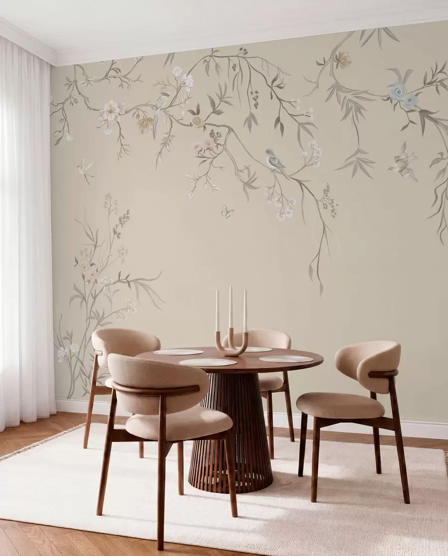 wall murals Boughs and Birds on Sand w05127v2