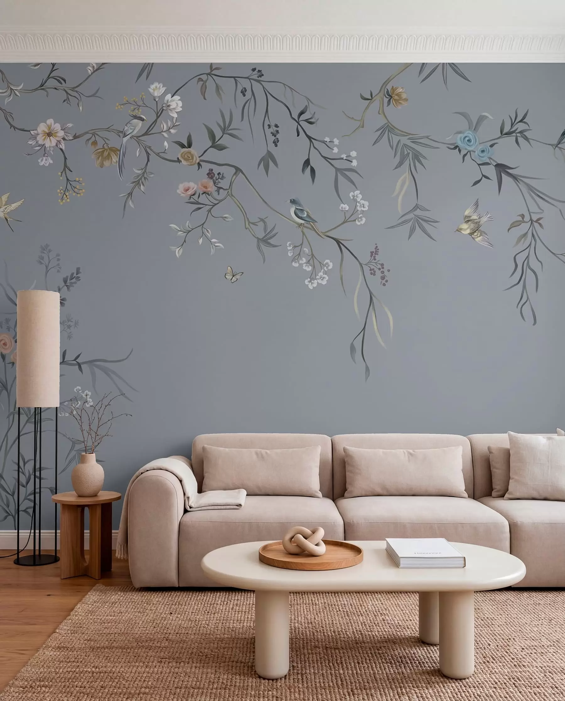 wall murals Boughs and Birds on Slate w05127v5