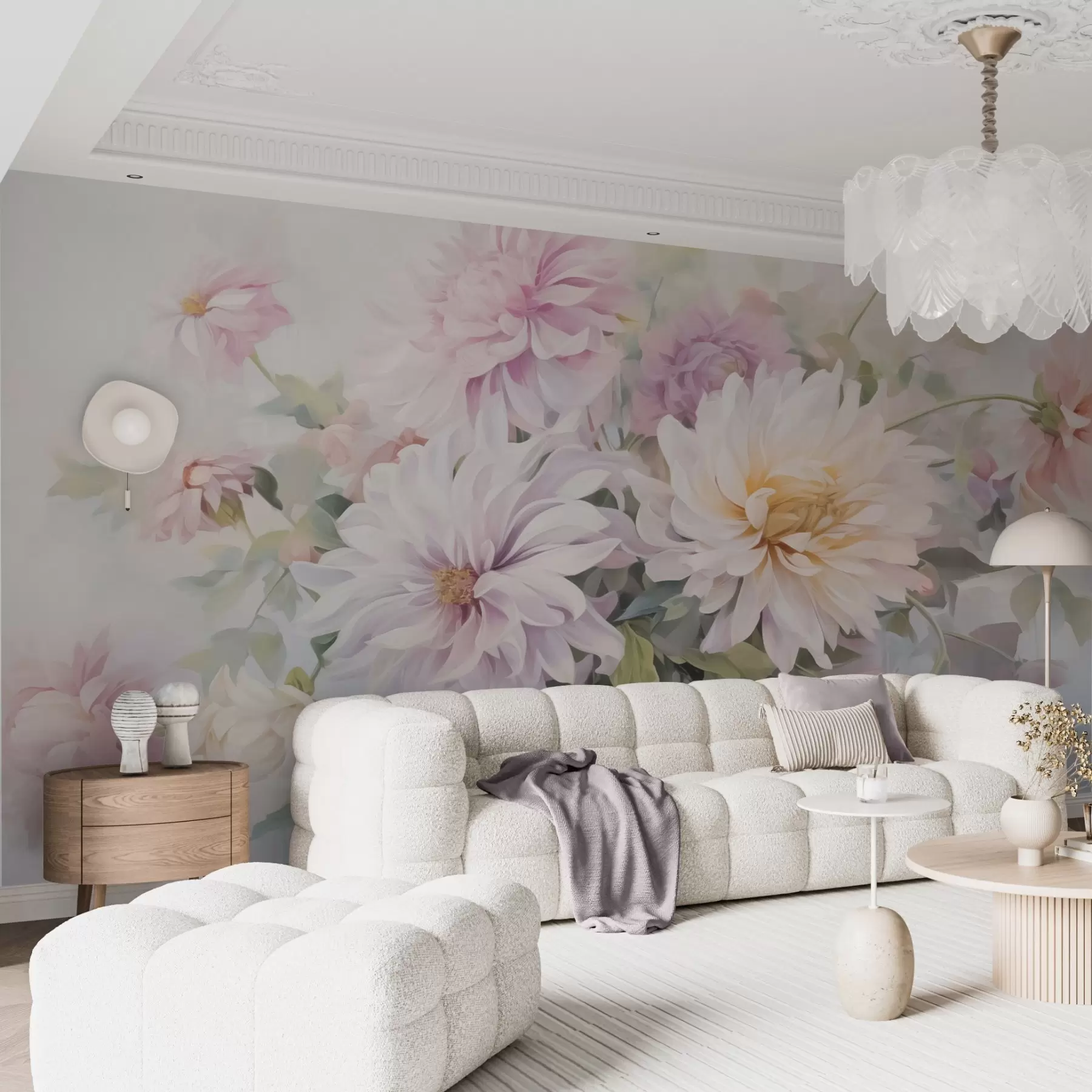 wall murals Delicate flowers w05026