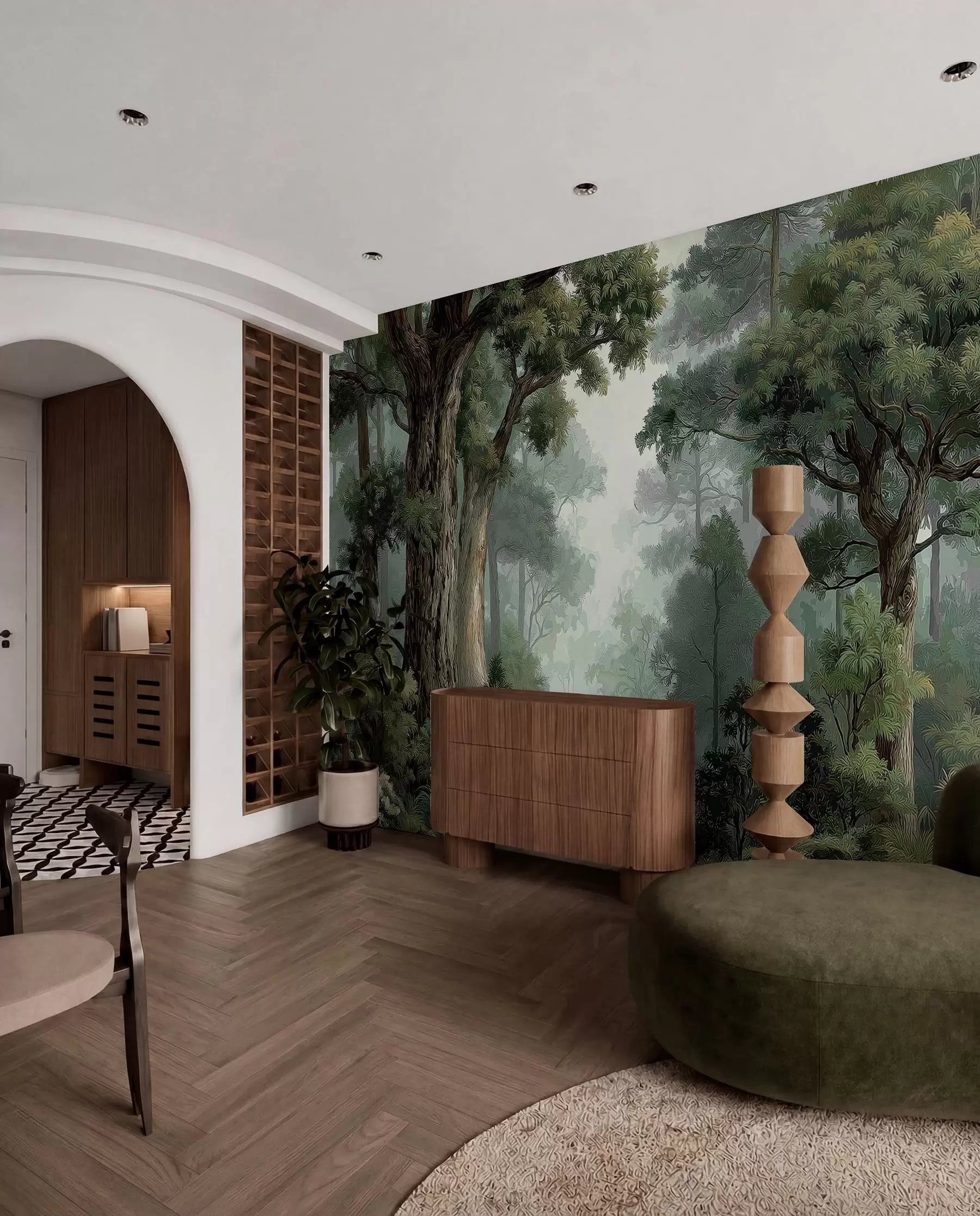 wall murals Forest in Shadow w05196