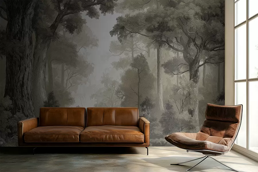 wall murals Deciduous forest w05196v1