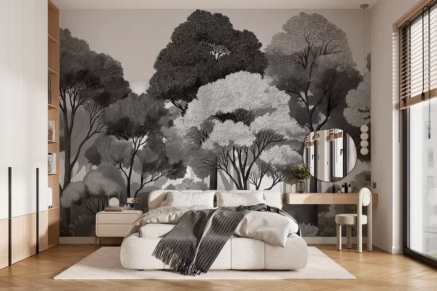 wall murals Deciduous forest w05198v2