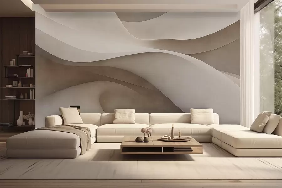 wall murals Abstract wall, waves w09694
