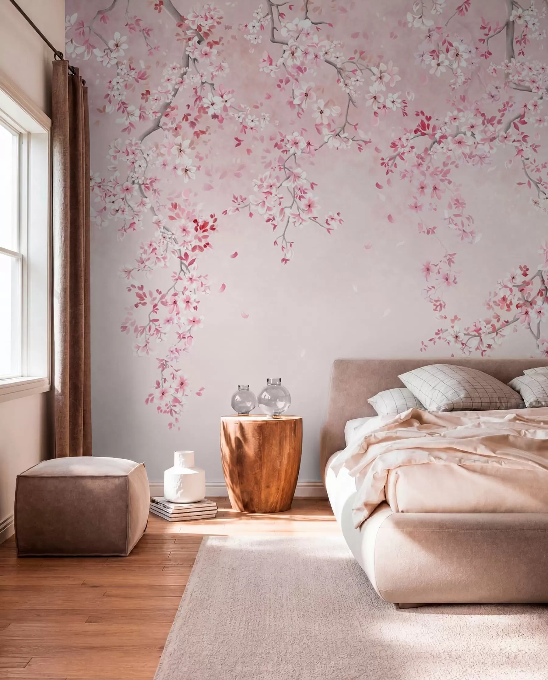 wall murals Rose Pink Blossom w05129v1