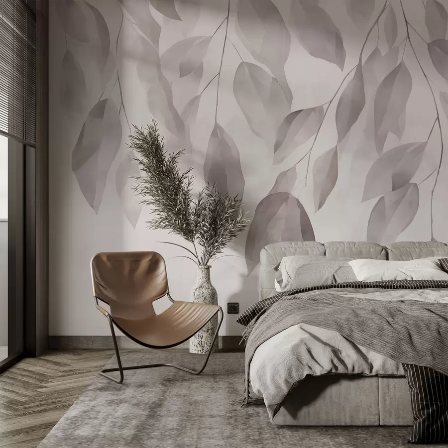 wall murals Hanging leaves w05216