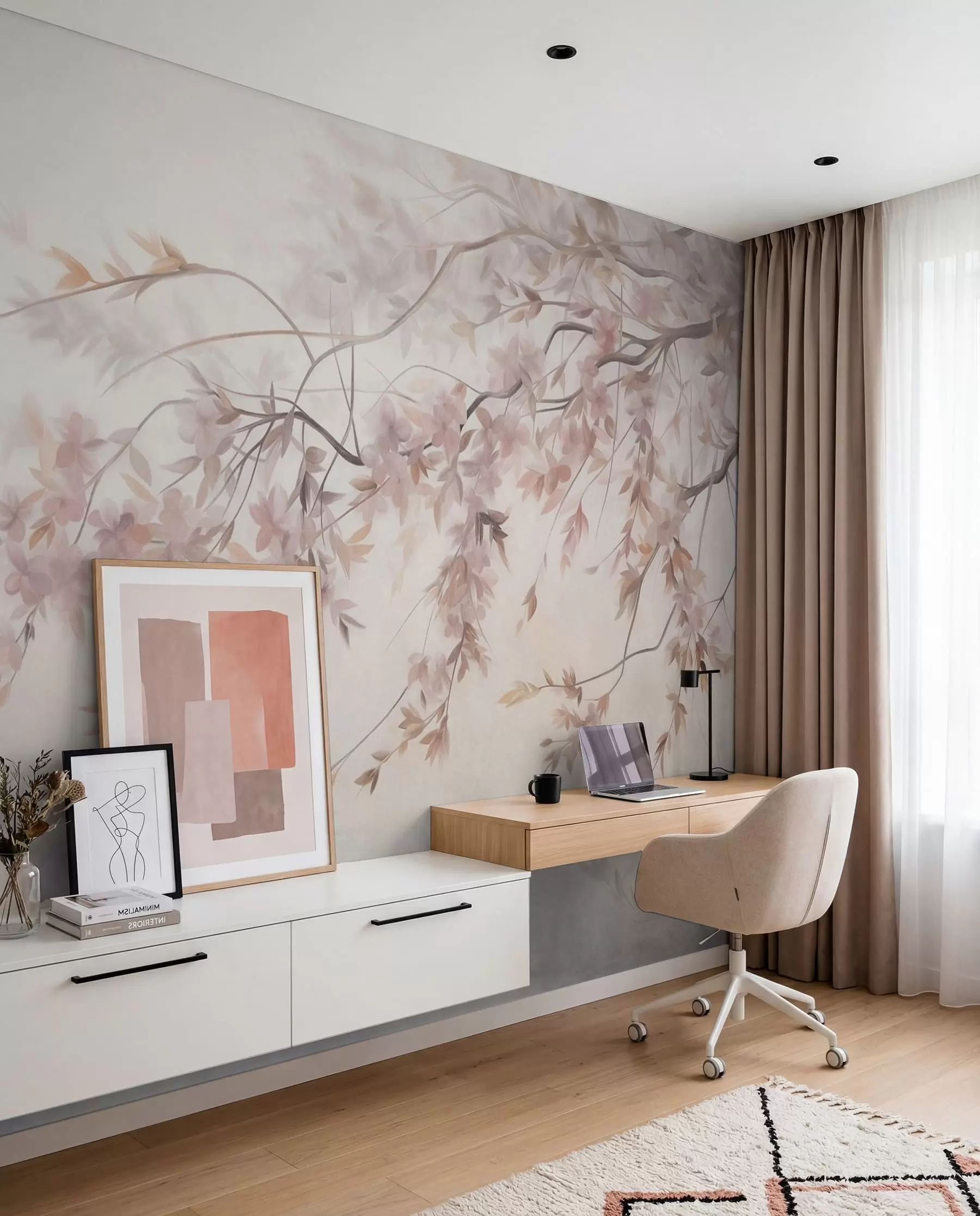 wall murals Blush Branches w09743