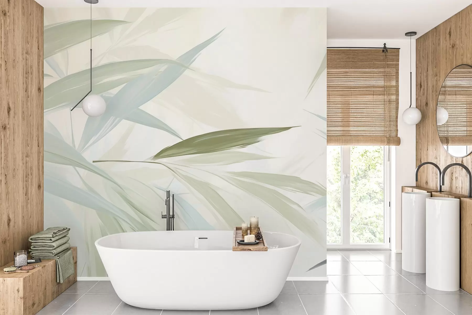 wall murals Long foliage w05229