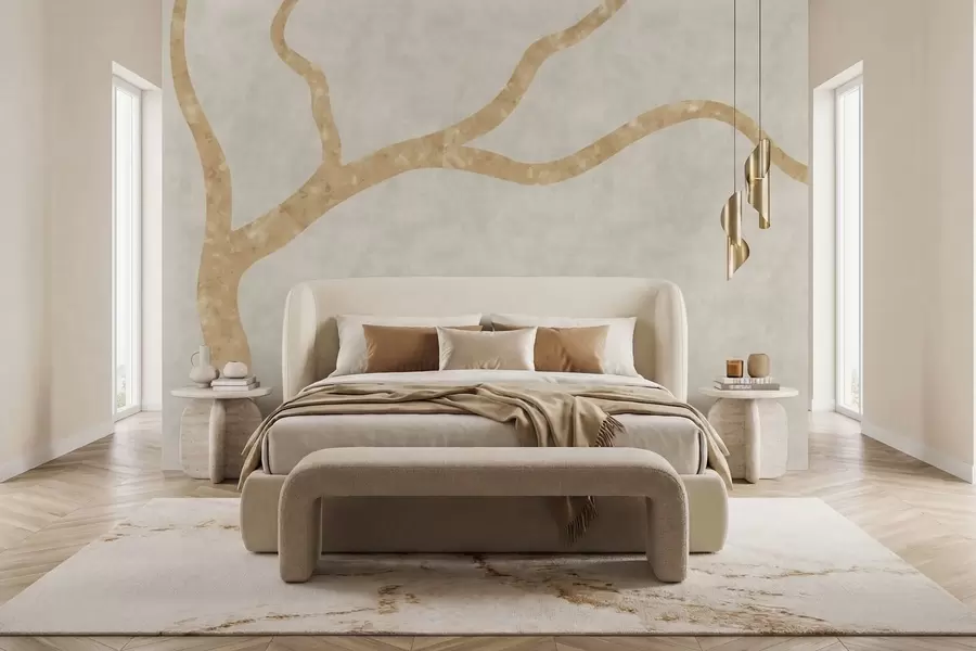 wall murals Light branch on pale background w05144