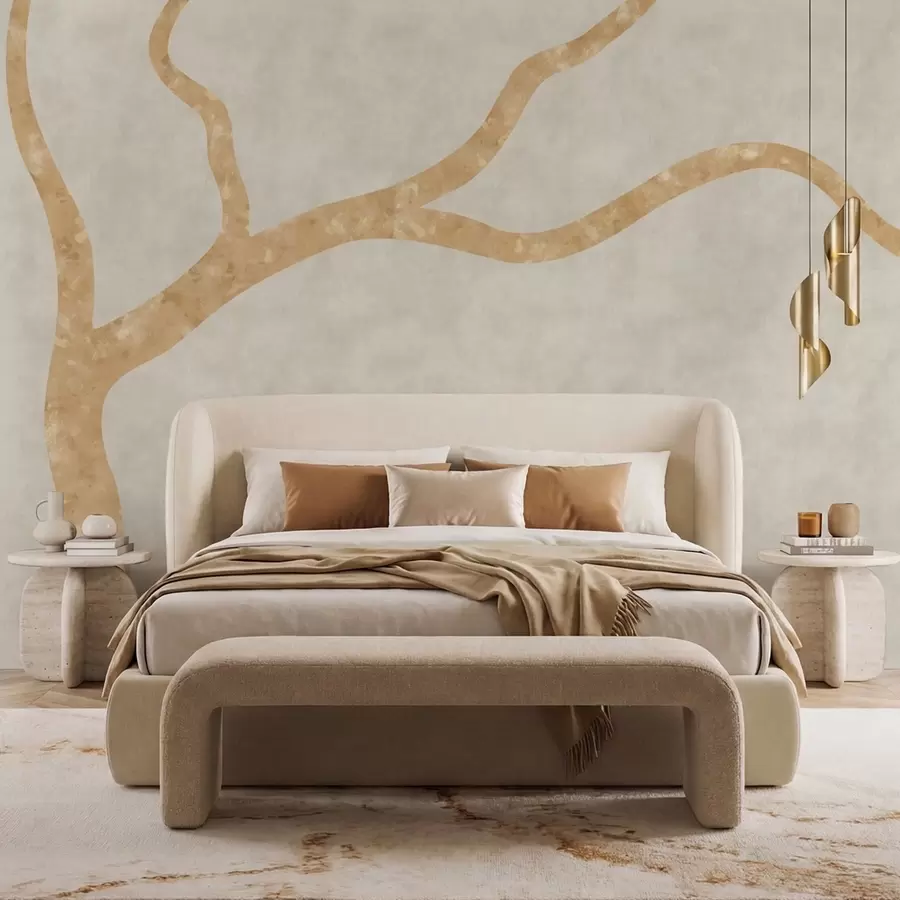 wall murals Light branch on pale background w05144