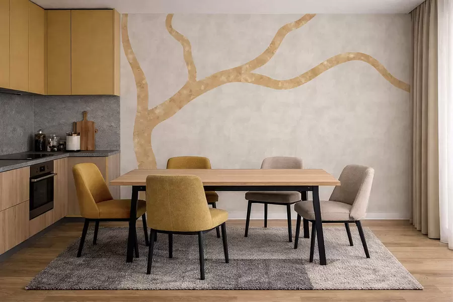 wall murals Light branch on pale background w05144