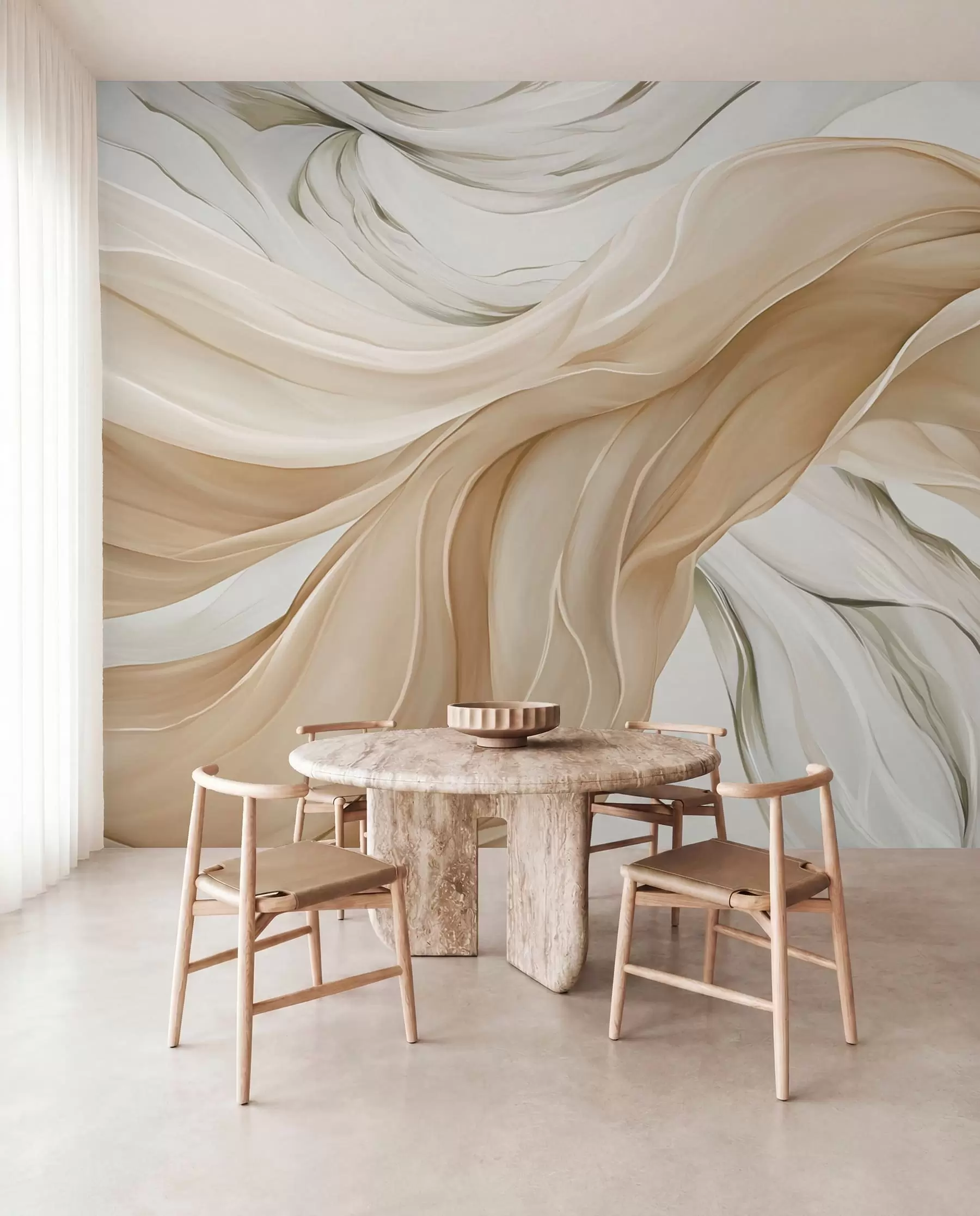 wall murals Ivory and Sand Folds w05152