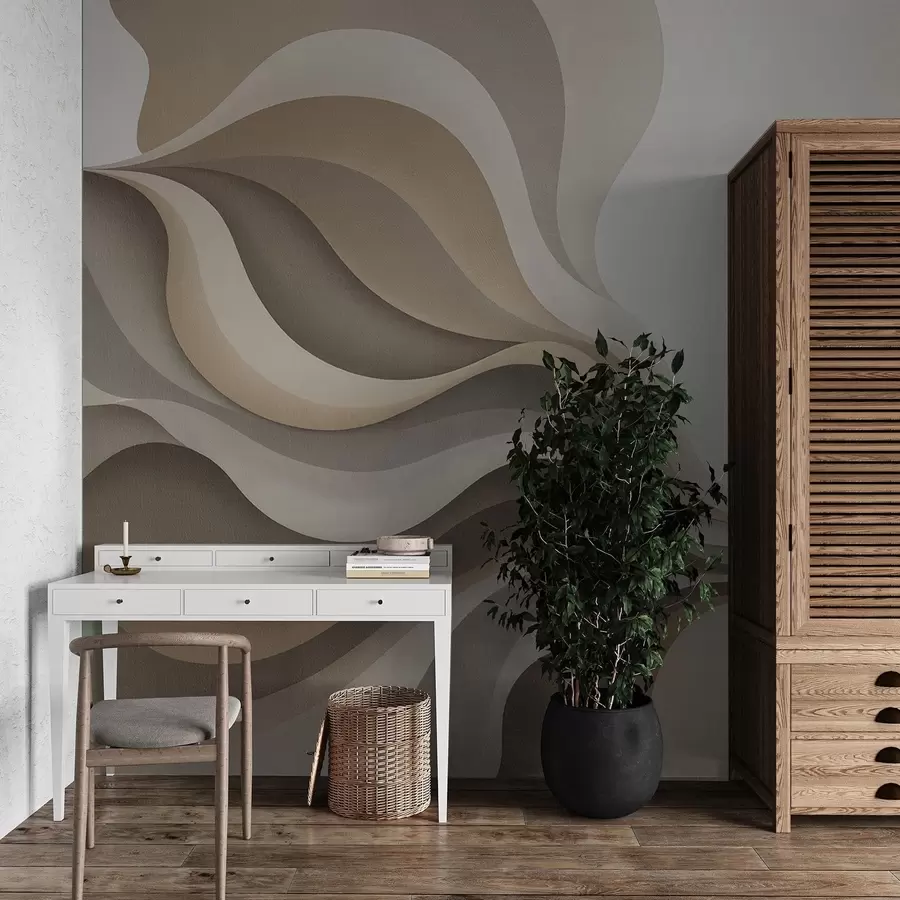 wall murals Smooth elegant waves w05245v1