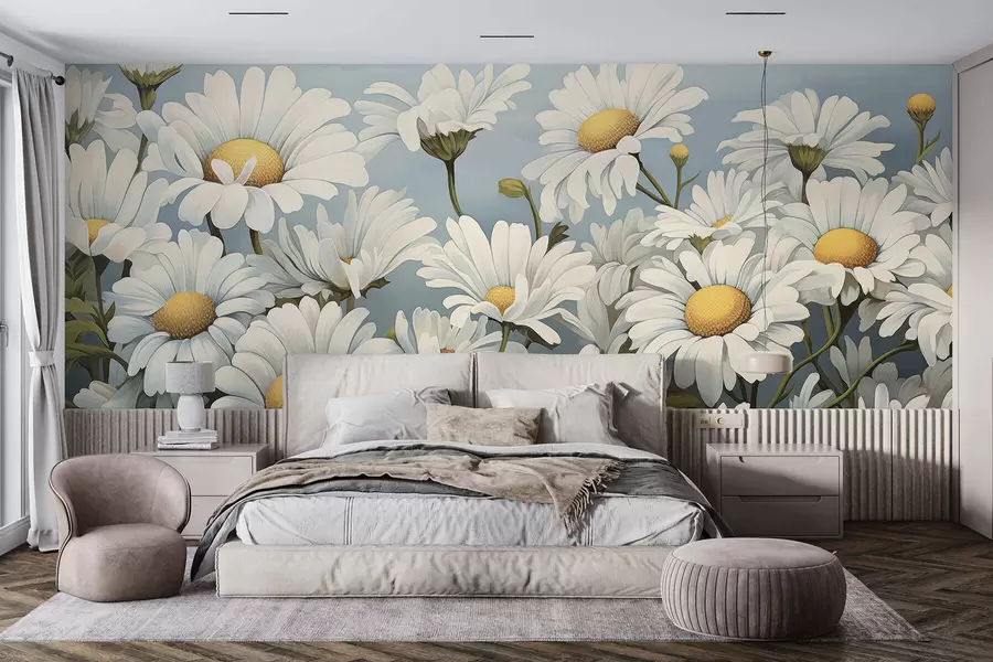 wall murals Lush daisies w05247